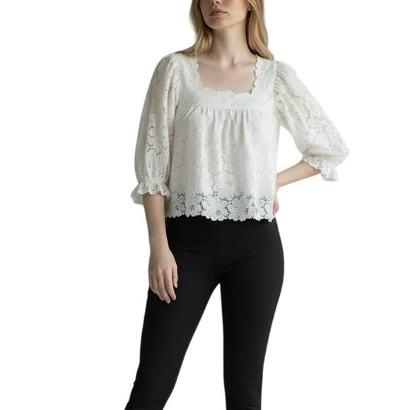 Loeffler Randall Floral Lace Blouse - S